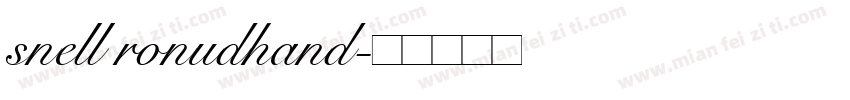 snell ronudhand字体转换